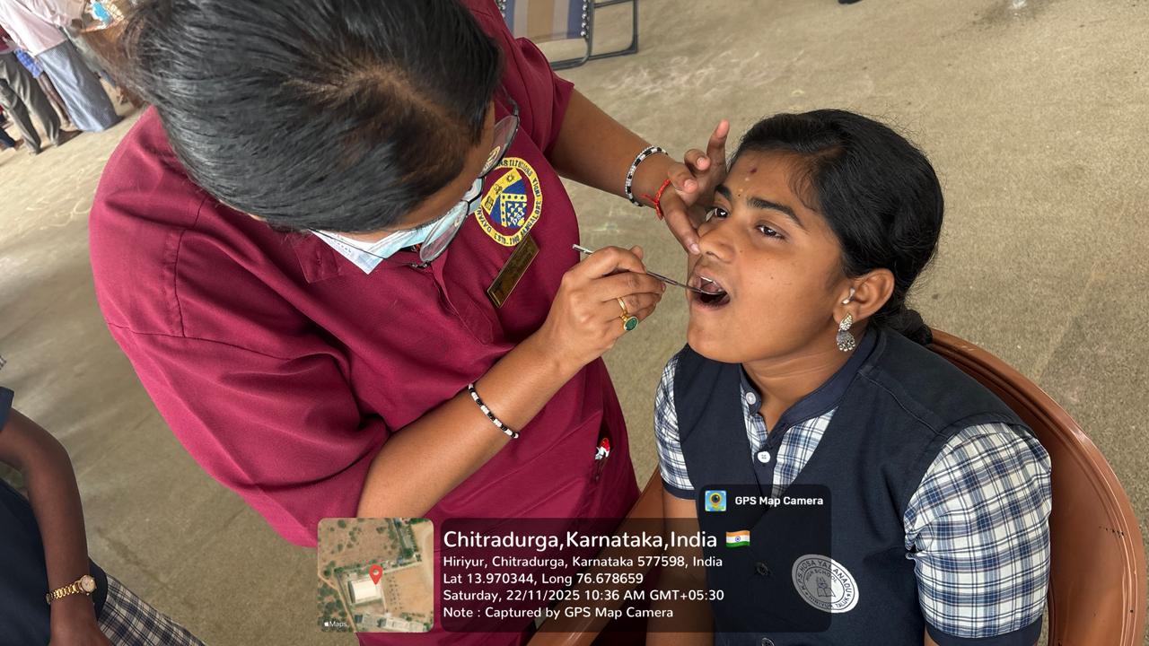 Dental check-up for a young patient
